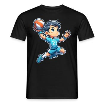 Handball Joueurs de handball - T-shirt homme - noir - Devant - AI Model Male 178 light (178cm)