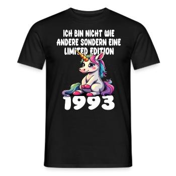 Limited Edition 1993 Geburtstag 1993 Geboren - Männer T-Shirt - Schwarz - Vorne - AI Model Male 178 light (178cm)