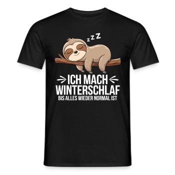Ich Mach Winterschlaf Bis Alles Wieder Normal Ist - Männer T-Shirt - Schwarz - Vorne - AI Model Male 178 light (178cm)