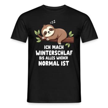 Ich Mach Winterschlaf Bis Alles Wieder Normal Ist - Männer T-Shirt - Schwarz - Vorne - AI Model Male 178 light (178cm)