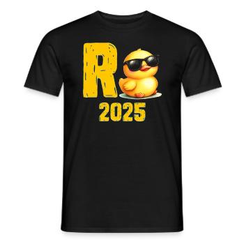 R ENTE 2025 Lustige Ruhestand Endlich Rentner - Männer T-Shirt - Schwarz - Vorne - AI Model Male 178 light (178cm)