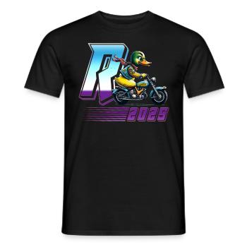 R ENTE 2025 Lustige Ruhestand Endlich Rentner - Männer T-Shirt - Schwarz - Vorne - AI Model Male 178 light (178cm)