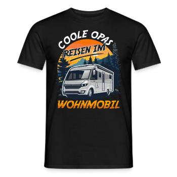 Opi COOLE OPAS REISEN IM WOHNMOBIL Lustiges - Männer T-Shirt - Schwarz - Vorne - AI Model Male 178 light (178cm)