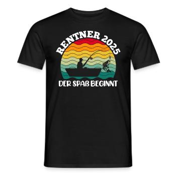 RENTNER 2025 DER SPAß BEGINNT Lustiges Renten - Männer T-Shirt - Schwarz - Vorne - AI Model Male 178 light (178cm)