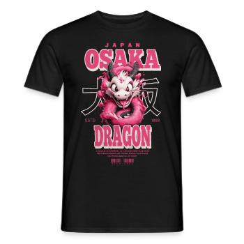 Dragon d’Osaka - T-shirt homme - noir - Devant - AI Model Male 178 light (178cm)