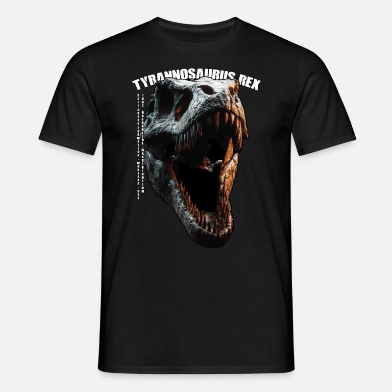 T-Rex-Schädel Design - Männer T-Shirt - Schwarz