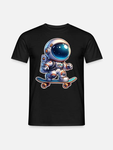 Astronaut Skateboard Skate - Men's T-Shirt - black