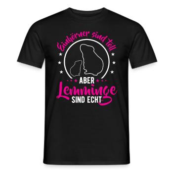 Les lemmings sont de véritables lemmings de campagnols - T-shirt homme - noir - Devant - AI Model Male 178 light (178cm)