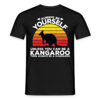 Be A Kangaroo - Men's T-Shirt - black - Front - AI Model Male 178 light (178cm)