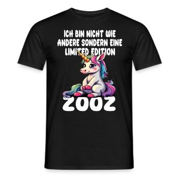 Limited Edition 2002 Geburtstag 2002 Geboren - Männer T-Shirt - Schwarz - Vorne - AI Model Male 178 light (178cm)