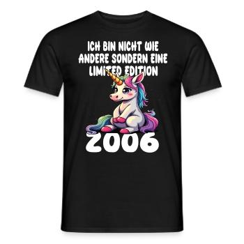 Edition Limitée 2006 Anniversaire 2006 Naissance - T-shirt homme - noir - Devant - AI Model Male 178 light (178cm)