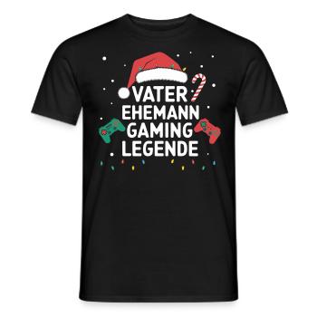 Gamer Gaming Gamer Gaming Christmas - Men's T-Shirt - black - Front - AI Model Male 178 light (178cm)