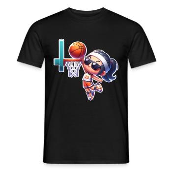 Basketball Basketball Women Basketball - Men's T-Shirt - black - Front - AI Model Male 178 light (178cm)