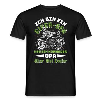 Opi BIN EIN BIKER OPA Lustiges Motorrad Fahrer - Männer T-Shirt - Schwarz - Vorne - AI Model Male 178 light (178cm)