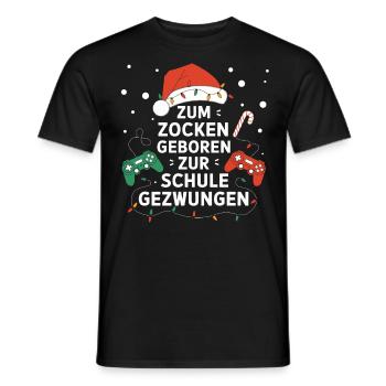 Gamer Gaming Gamer Gaming Christmas - Men's T-Shirt - black - Front - AI Model Male 178 light (178cm)