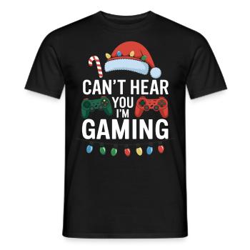 Gamer Gaming Gamer Gaming Christmas - Men's T-Shirt - black - Front - AI Model Male 178 light (178cm)