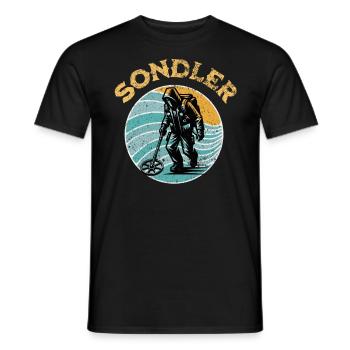 Sondeln Metalldetektor - Männer T-Shirt - Schwarz - Vorne - AI Model Male 178 light (178cm)