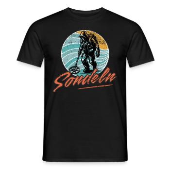 Sondeln Metalldetektor - Männer T-Shirt - Schwarz - Vorne - AI Model Male 178 light (178cm)