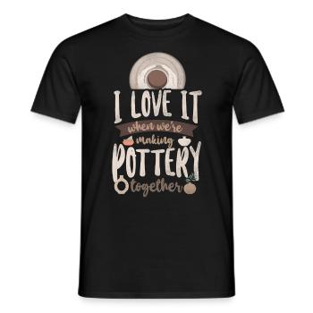 Poterie Céramiste Artiste Amis - T-shirt homme - noir - Devant - AI Model Male 178 light (178cm)