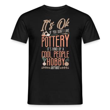 Poterie Céramiste Artiste C’est OK Si - T-shirt homme - noir - Devant - AI Model Male 178 light (178cm)