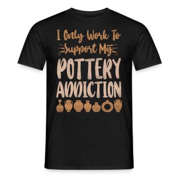 Pottery Ceramics Artist I Only - Men's T-Shirt - black - Front - AI Model Male 178 light (178cm)