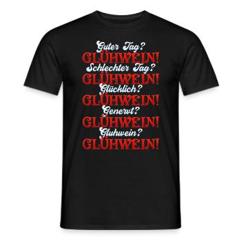 Glühweinstand GOOD DAY MULLED WINE BAD DAY MULLED - Männer T-Shirt - Schwarz - Vorne - AI Model Male 178 light (178cm)