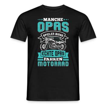 Opi MANCHE OPAS SPIELEN BINGO ECHTE OPAS FAHREN - Männer T-Shirt - Schwarz - Vorne - AI Model Male 178 light (178cm)