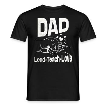 Papa Lead lehre Liebe - Männer T-Shirt - Schwarz - Vorne - AI Model Male 178 light (178cm)