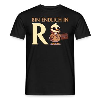 Ruhestand BIN ENDLICH IN R ENTE Lustiges Rentner - Männer T-Shirt - Schwarz - Vorne - AI Model Male 178 light (178cm)