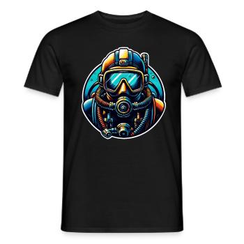 Diving Divers - Men's T-Shirt - black - Front - AI Model Male 178 light (178cm)