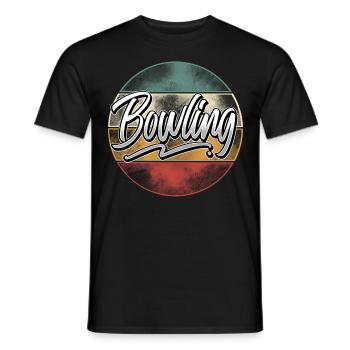 Bowling - T-shirt homme - noir - Devant - AI Model Male 178 light (178cm)
