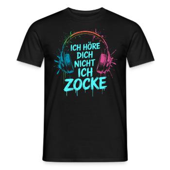 Gamer Gaming Gamer Gaming Christmas - Men's T-Shirt - black - Front - AI Model Male 178 light (178cm)