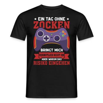 Gamer Gaming Gamer Gaming Christmas - Men's T-Shirt - black - Front - AI Model Male 178 light (178cm)