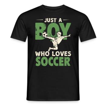 Football Joueur de football, Joueur de football Garçon - T-shirt homme - noir - Devant - AI Model Male 178 light (178cm)