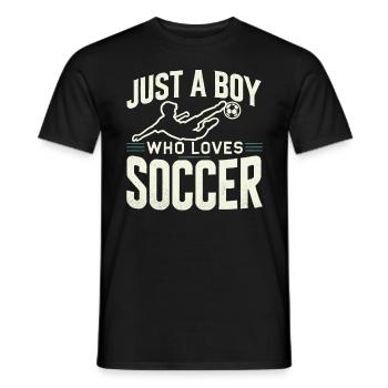 Football Joueur de football, Joueur de football Garçon - T-shirt homme - noir - Devant - AI Model Male 178 light (178cm)