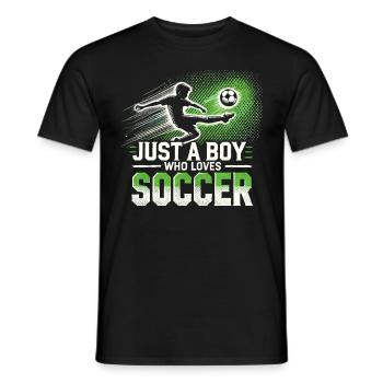 Football Joueur de football, Joueur de football Garçon - T-shirt homme - noir - Devant - AI Model Male 178 light (178cm)
