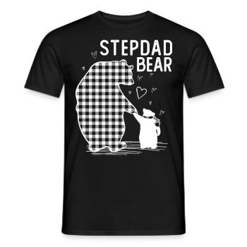 Stepdad Bear - Männer T-Shirt - Schwarz - Vorne - AI Model Male 178 light (178cm)