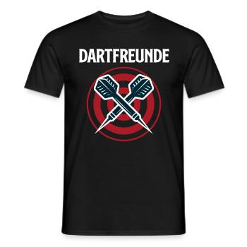 Dart Spieler DART FREUNDE Lustiges Dart Spielen - Männer T-Shirt - Schwarz - Vorne - AI Model Male 178 light (178cm)