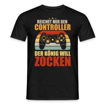 Gamer Gaming Gamer Gaming Christmas - Men's T-Shirt - black - Front - AI Model Male 178 light (178cm)