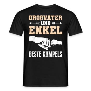 GROßVATER UND ENKEL BESTE KUMPELS Lustiges - Männer T-Shirt - Schwarz - Vorne - AI Model Male 178 light (178cm)