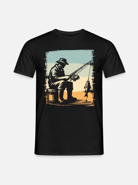 Wędkarstwo Wędkarze Wędkarstwo - T-shirt męski - czarny