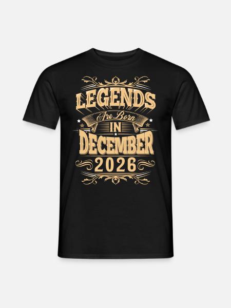 December 2026 Birthday Legend - Men's T-Shirt - black