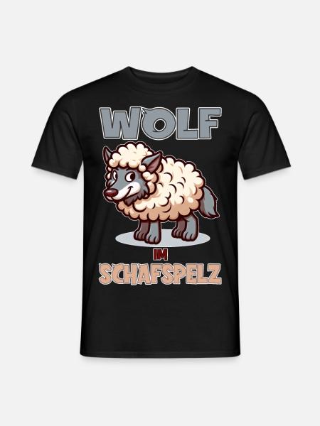 Wolf im Schafspelz - Männer T-Shirt - Schwarz