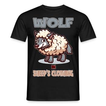 Wolf in Sheep's clothing - Männer T-Shirt - Schwarz - Vorne - AI Model Male 178 light (178cm)