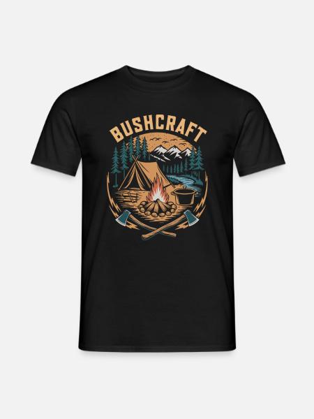 Bushcraft - Männer T-Shirt - Schwarz