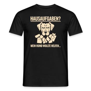 Hausaufgaben - Männer T-Shirt - Schwarz - Vorne - AI Model Male 178 light (178cm)