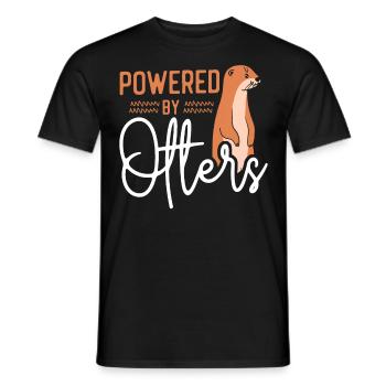 Otter Powered By Otters - Men's T-Shirt - black - Front - AI Model Male 178 light (178cm)