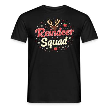 Reindeer Squad Reindeer Christmas Reindeer Xmas - Men's T-Shirt - black - Front - AI Model Male 178 light (178cm)