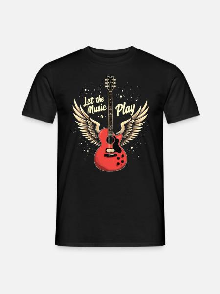 Laisser la musique jouer Guitare Guitare - T-shirt homme - noir
