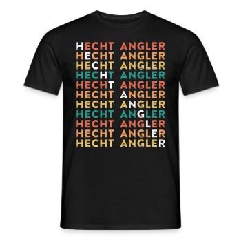 HECHT ANGLER Geburtstag Angeln Hobby Fischen - Männer T-Shirt - Schwarz - Vorne - AI Model Male 178 light (178cm)